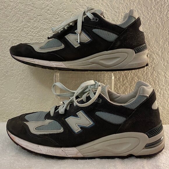 New Balance Men Olive Green & Mint Color Way 990v2 Made in USA Sneakers Size 11 - Picture 5 of 11